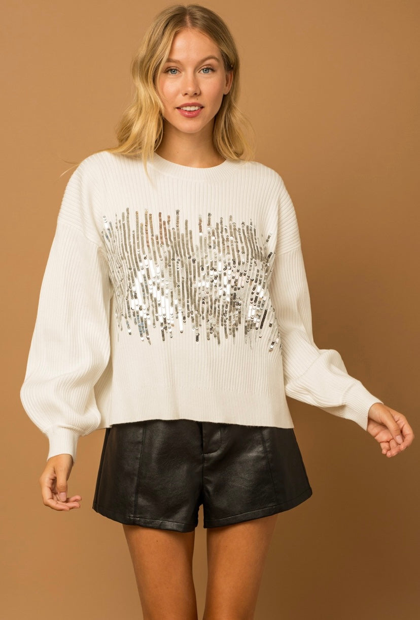 Sequins Pullover Sweater