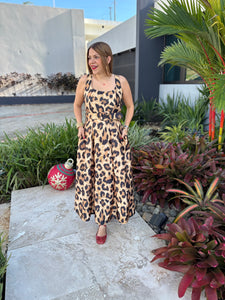 Leopard Belted Dress