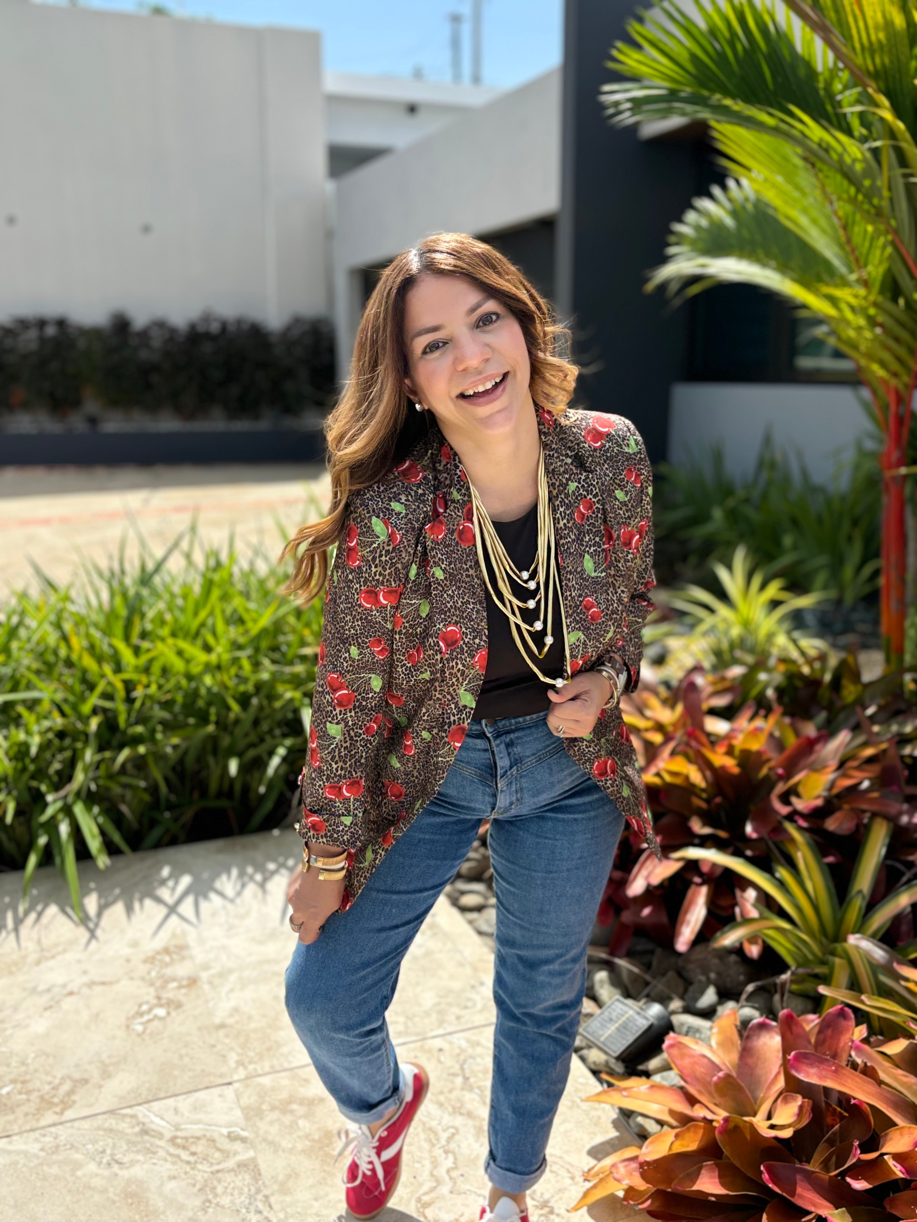 Leopard 🐆 & Cherry 🍒 Blazer