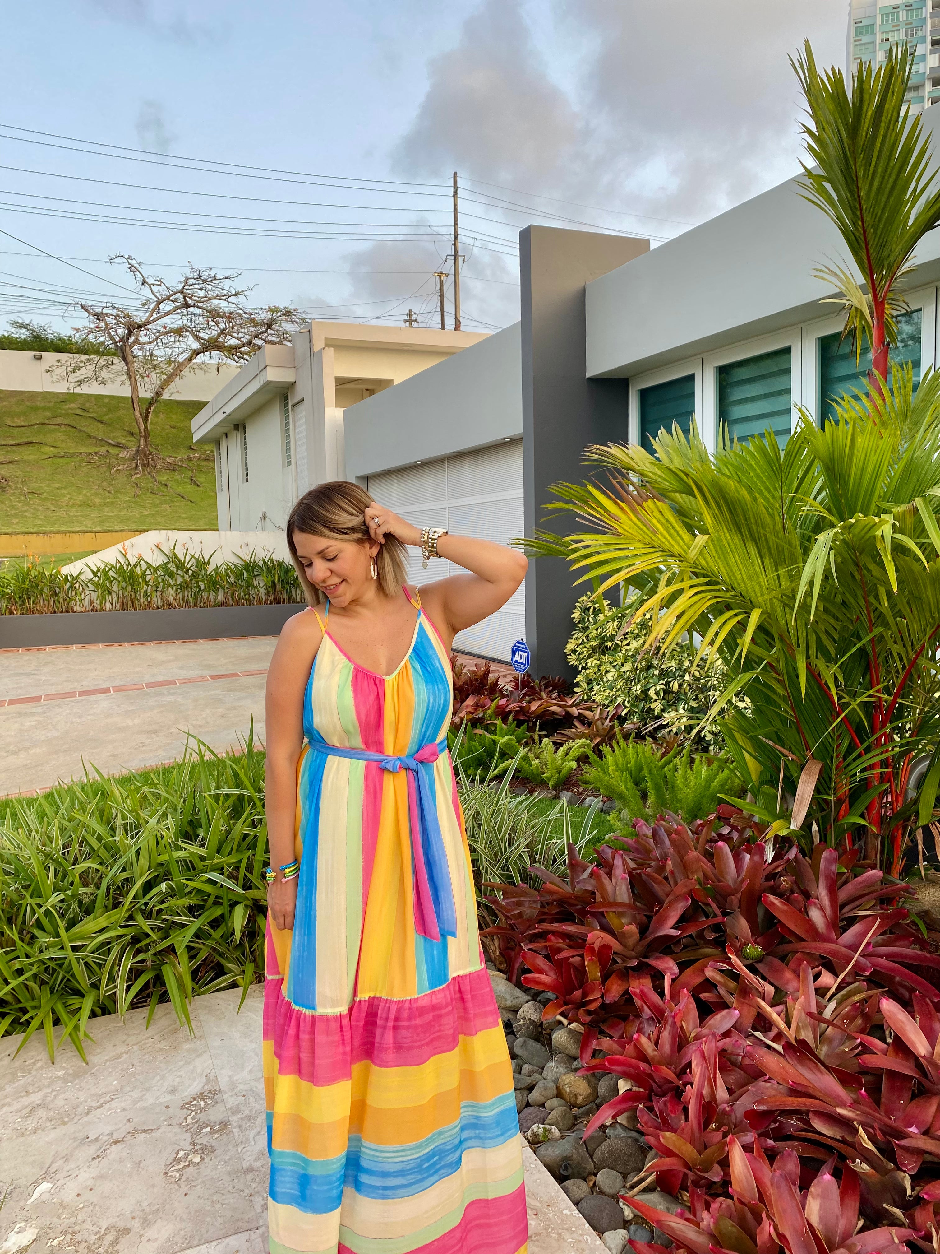 Flavia Colorful Maxi Dress